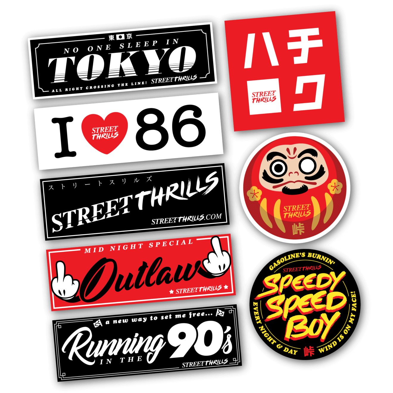 STREET THRILLS Sticker Bomb 8x Pack