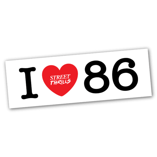 I love 86 Sticker