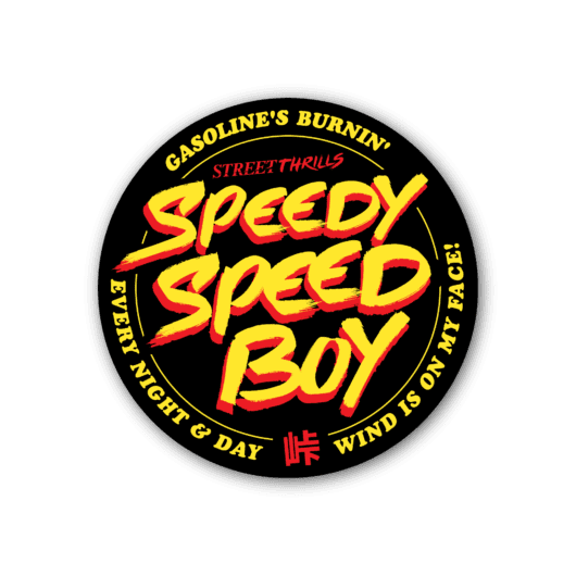 Speed Speed Boy Sticker